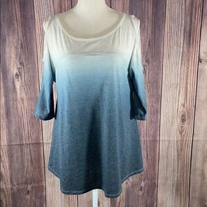 Umgee Ombré Cold Shoulder Top